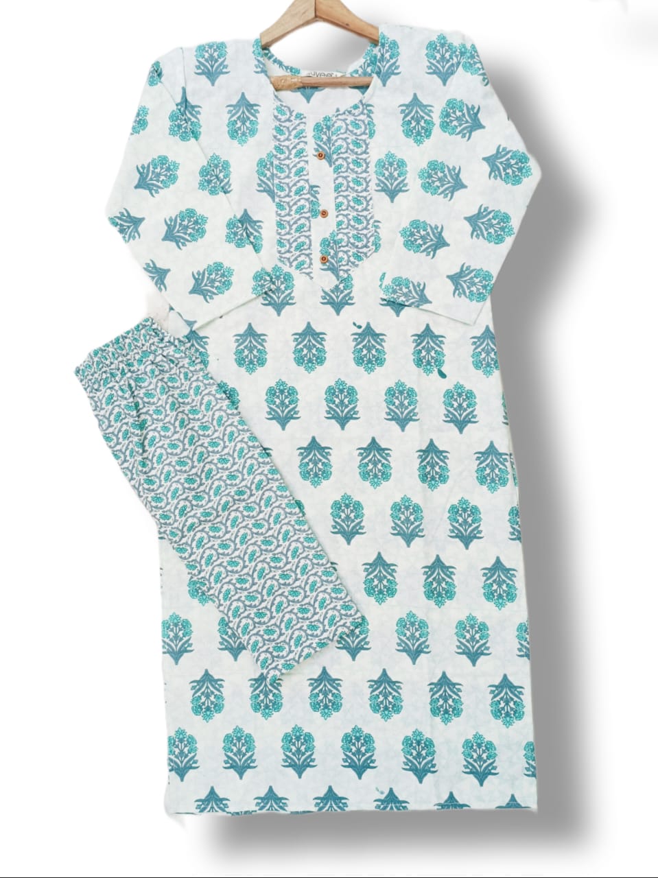 PRINTED COTTON KURTI PANT SET
